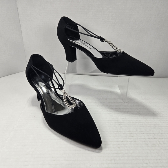 easy street Shoes - Easy Street Alive 5 Moonlight Heels Rhinestone Accents Women's Size 7 Extra Wide